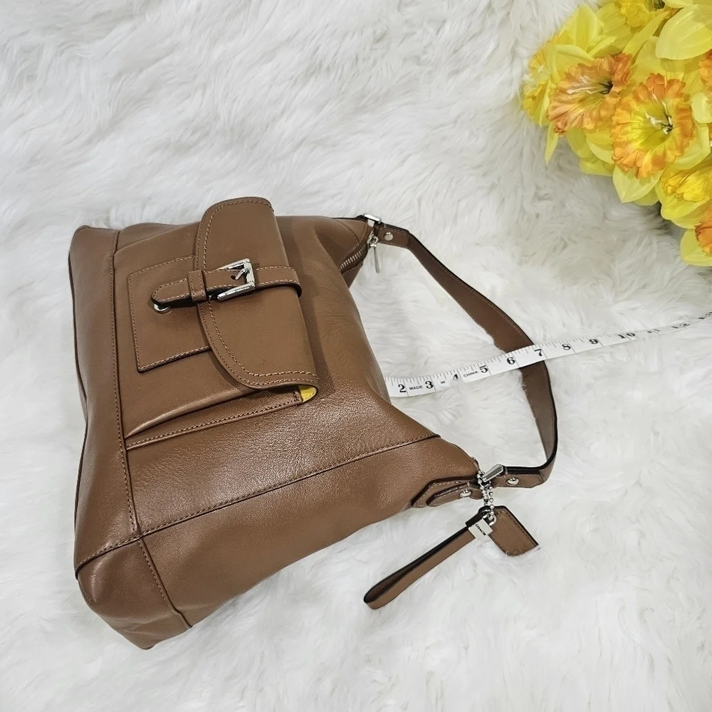 Coach F29881 Charlie Leather Hobo Shoulder Bag – Brown